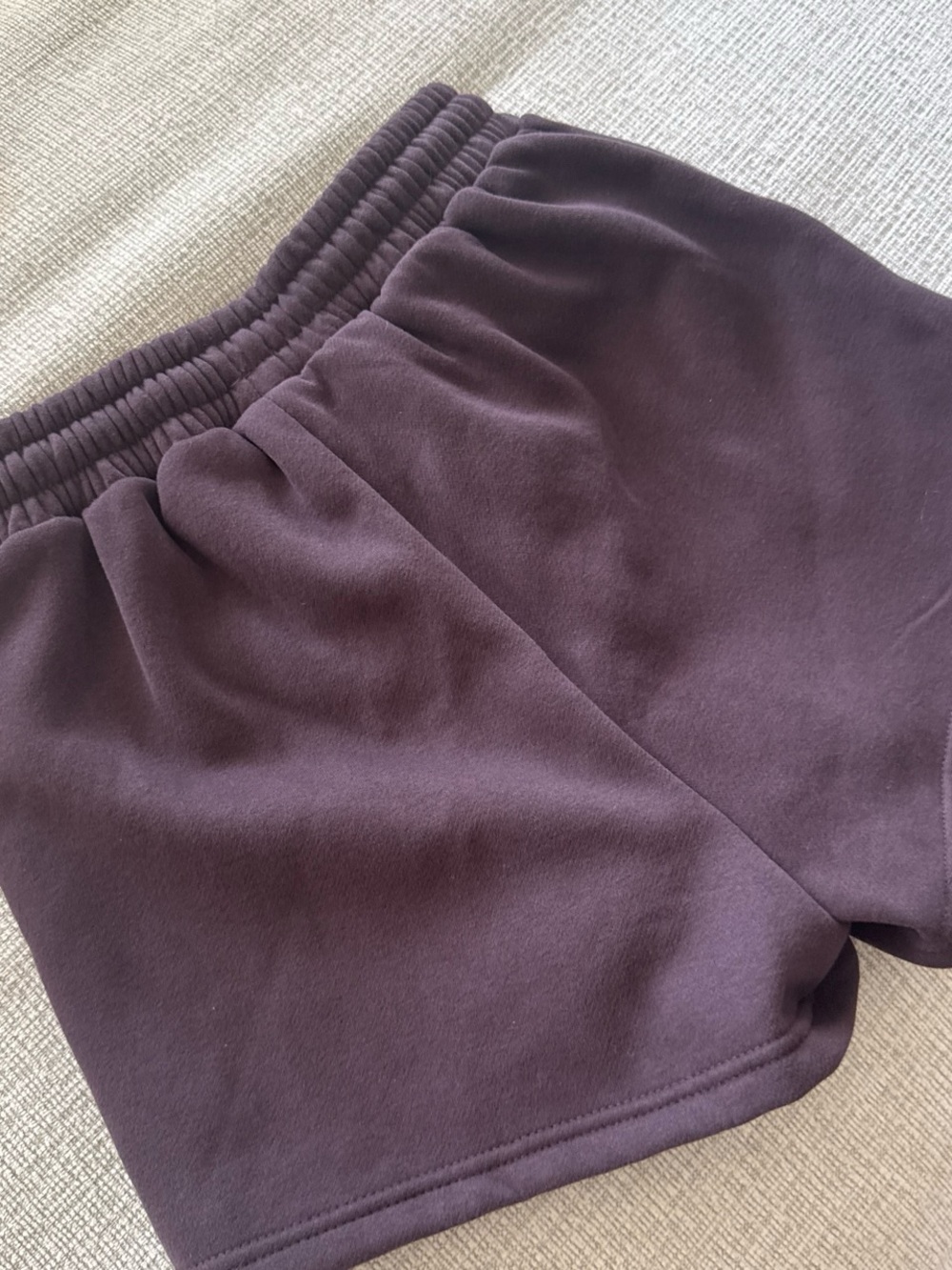 Women's Drawstring Athletic Shorts in Plum - Picture 3 of 4